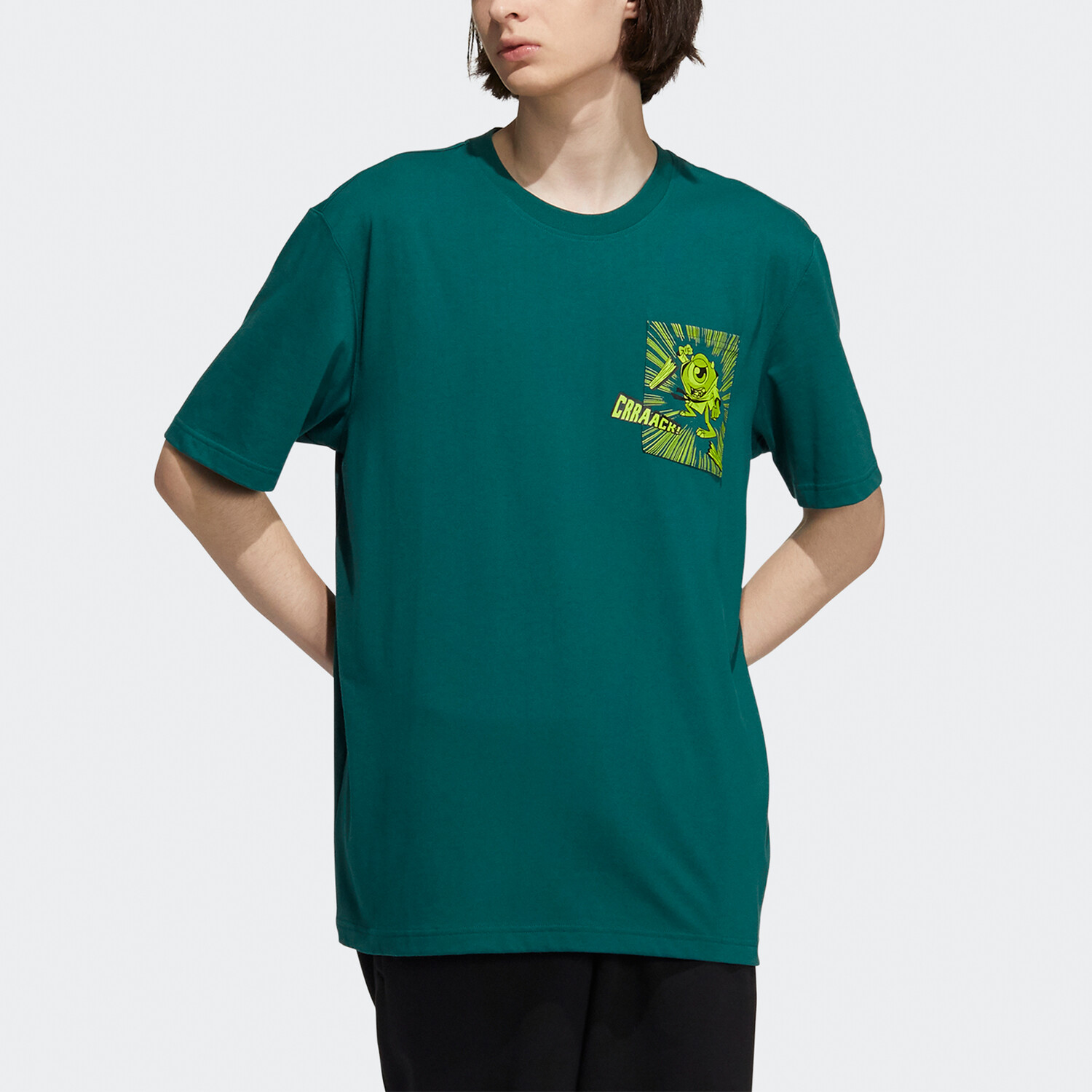 Футболка Adidas X Pixar мужская, лесная зеленая Adidas Originals, зеленый — фото 2