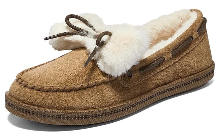 Лоферы женские низкие каштановые Skechers — фото 3