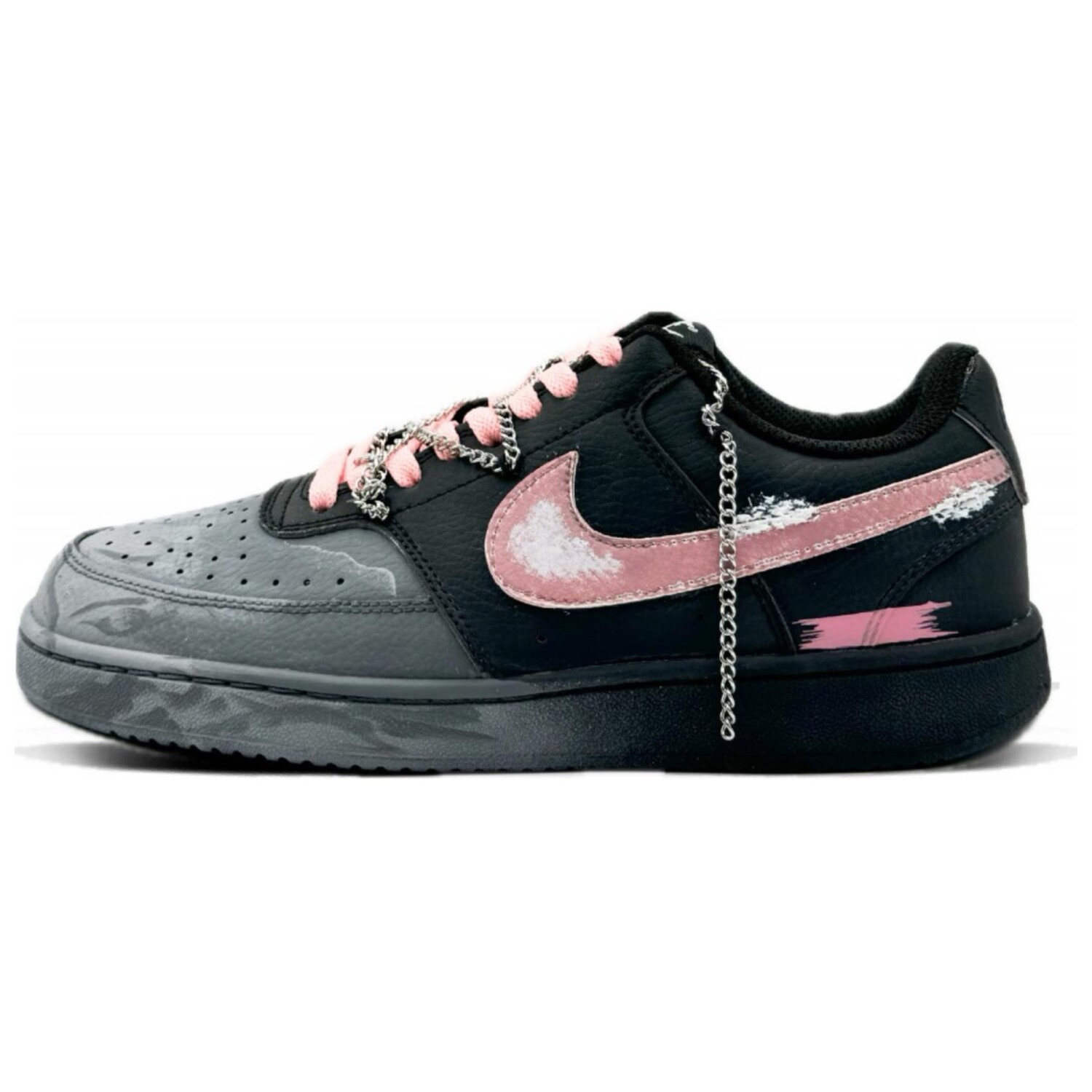 

Кроссовки для скейтбординга Court Vision Low Unisex Low-Top Black/Seroe/Pink Nike