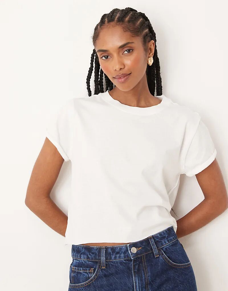 

Free People Идеальная футболка свободного кроя цвета слоновой кости