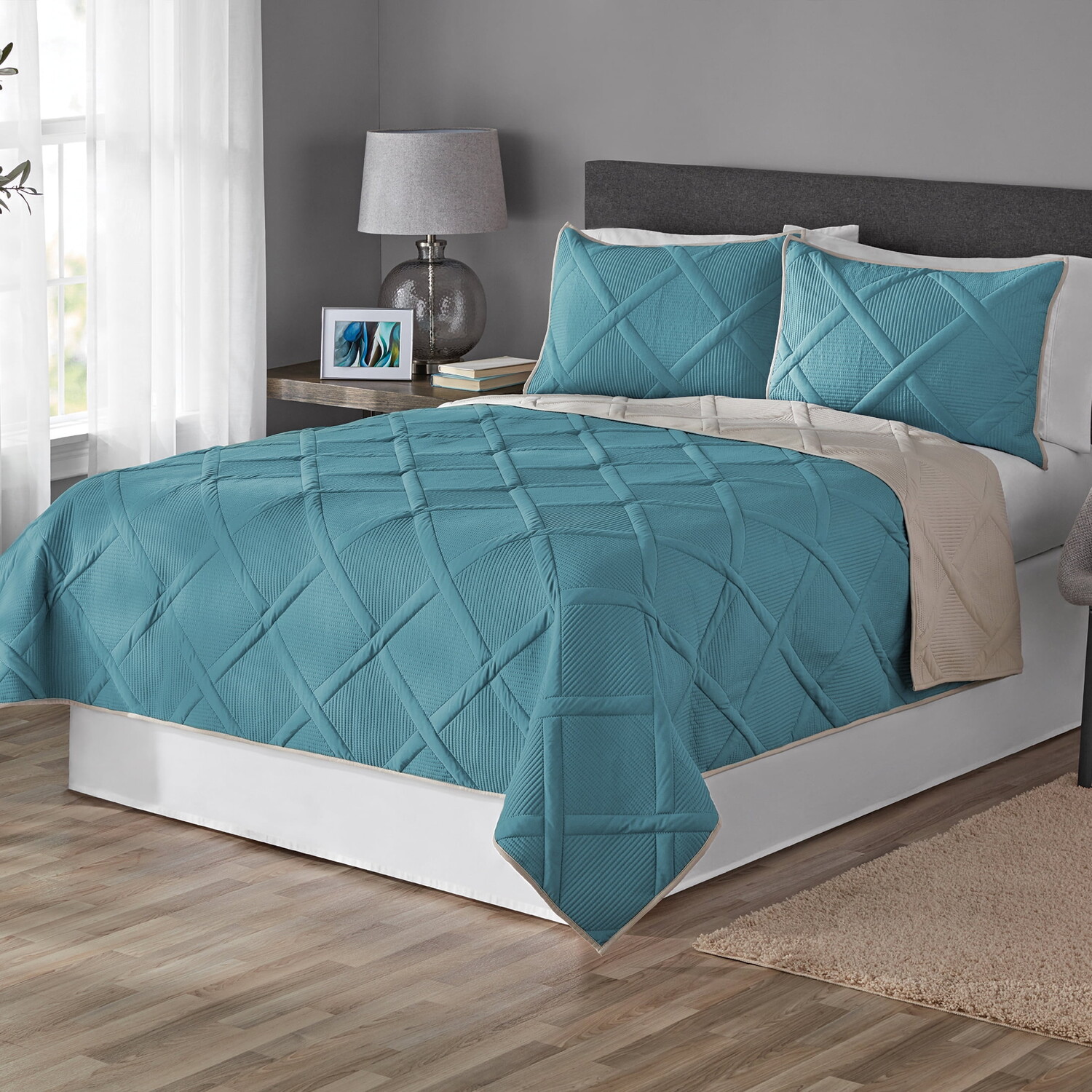 

Одеяло Mainstays Diamond Teal Argyle