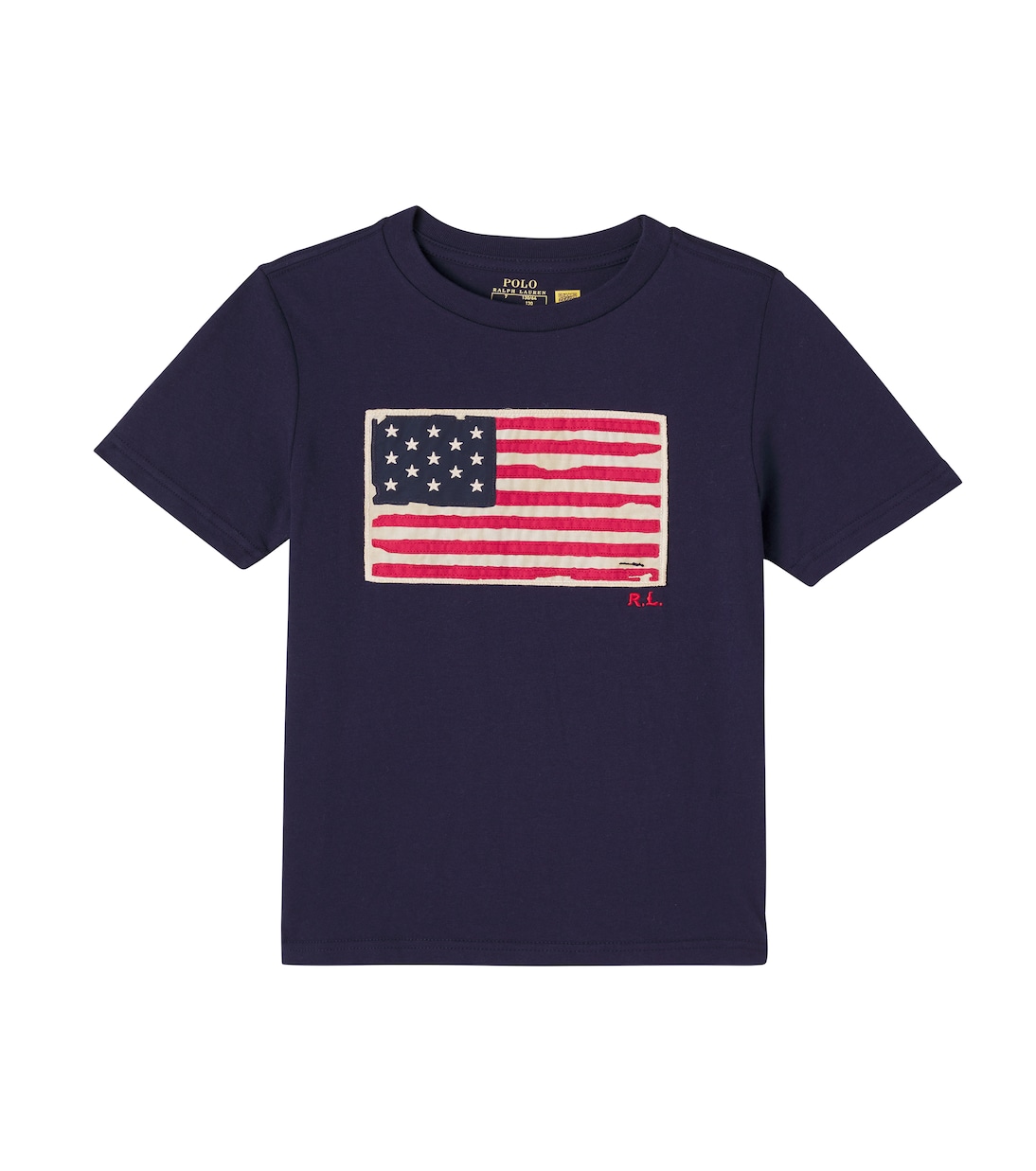 

Вышитая хлопковая футболка из джерси Polo Ralph Lauren Kids, Cruise Navy
