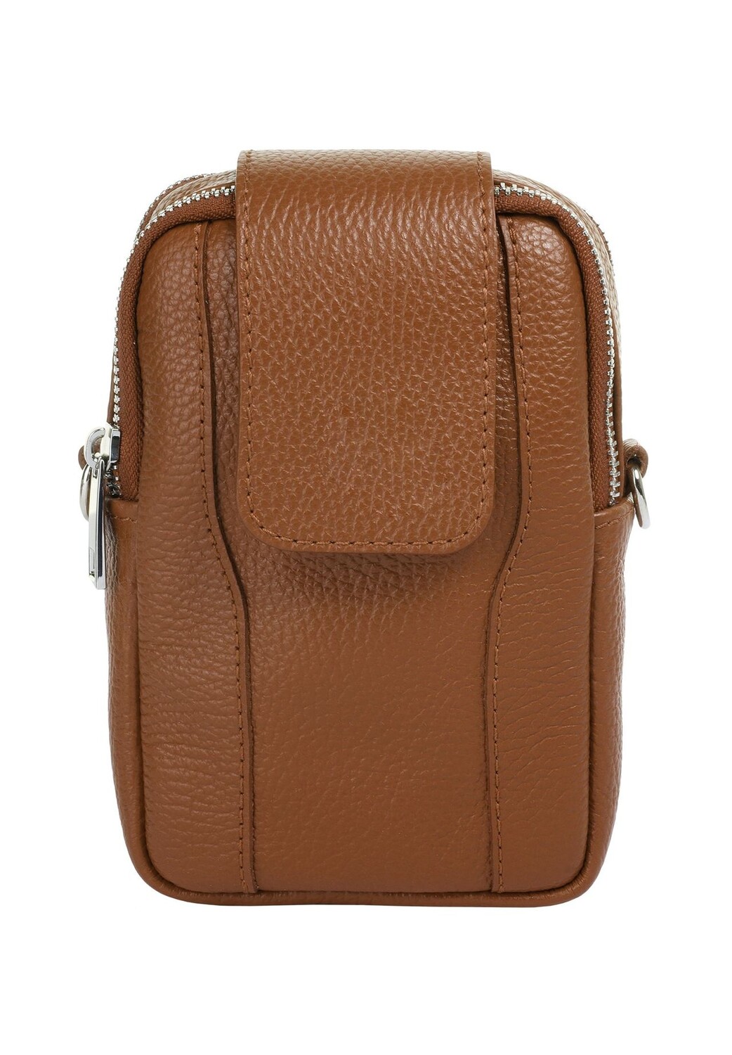 

Сумка через плечо, натуральная кожа, производство Италия Samantha Look, цвет Cognac