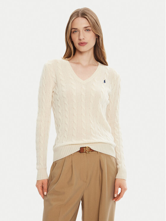 

Свитер slim fit 211971866001 Polo Ralph Lauren, экрю