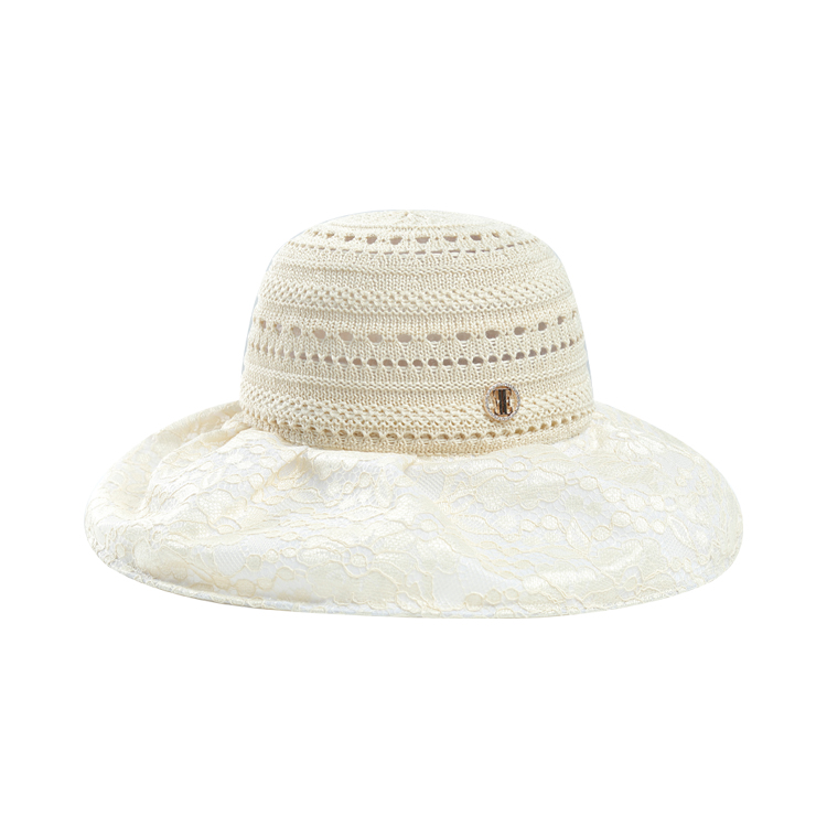 

Шляпа от солнца из полиэстера для женщин ELLE, экрю