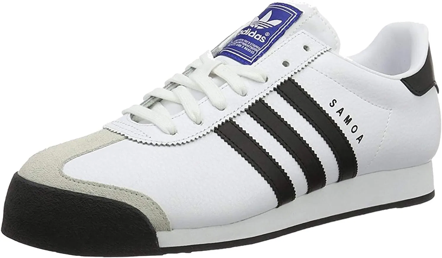 Мужские беговые кроссовки Adidas 675033, белые с черными элементами
