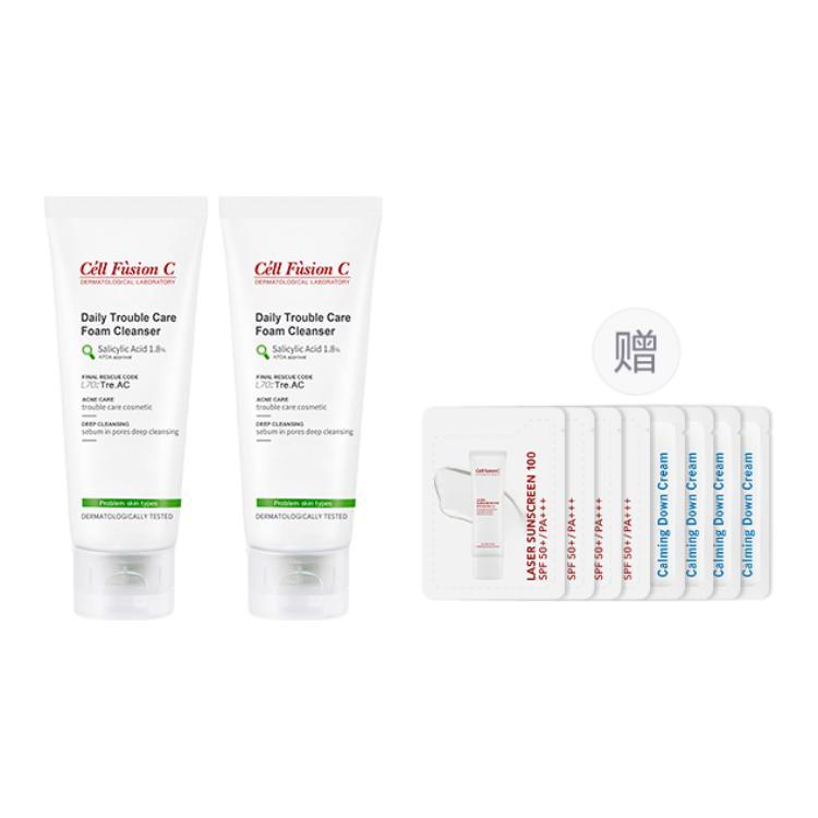 

Очищающее молочко с прозрачной пеной для борьбы с акне, успокаивающее, увлажняющее, отшелушивающее, контролирующее жирность, 130 мл Cell Fusion C