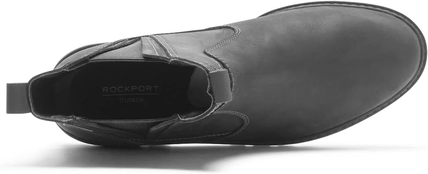 Мужские ботинки челси Rockport Weather Or Not, Black Leather Suede — фото 4
