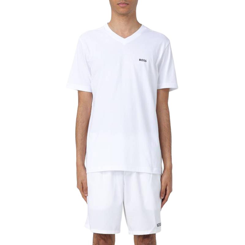 

Футболка из хлопка с принтом логотипа HUGO BOSS, белая, Белый, Футболка из хлопка с принтом логотипа HUGO BOSS, белая