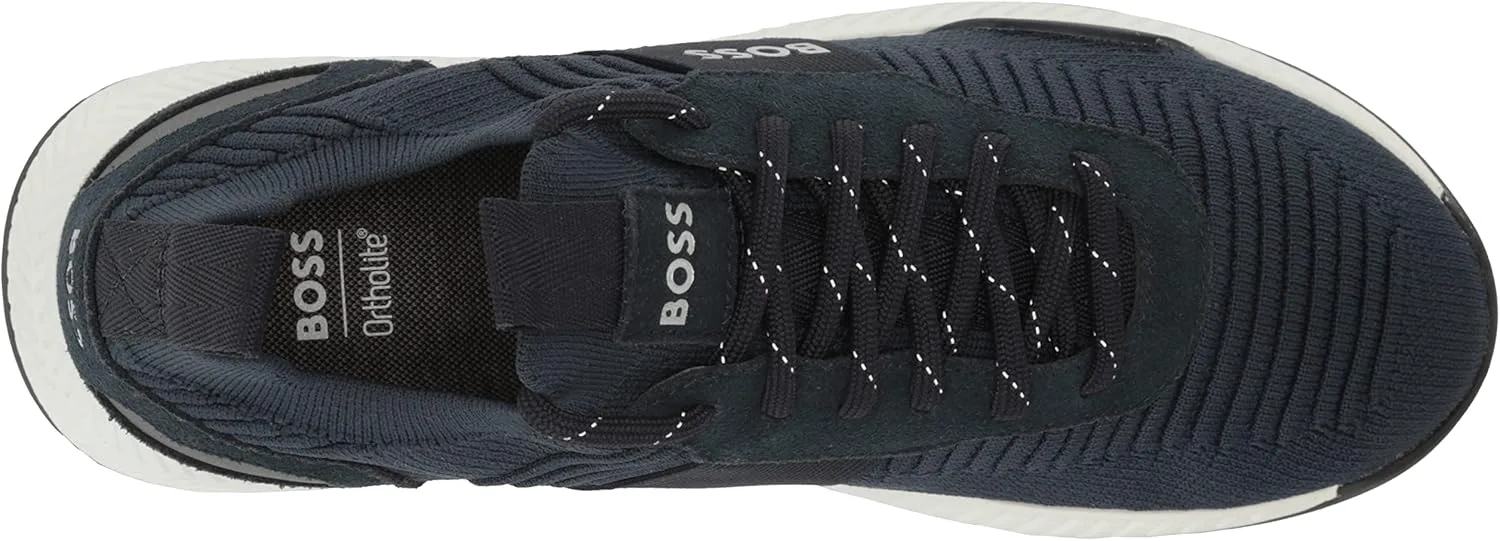 Мужские кроссовки BOSS с сетчатой смесью, синий — фото 3