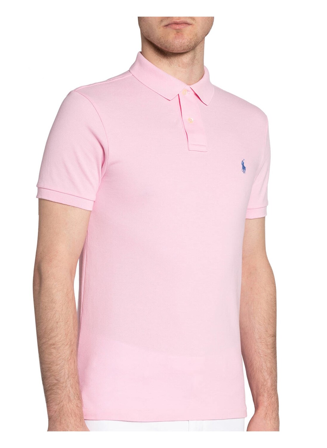 Рубашка поло POLO RALPH LAUREN Piqué Slim Fit, роза — фото 4