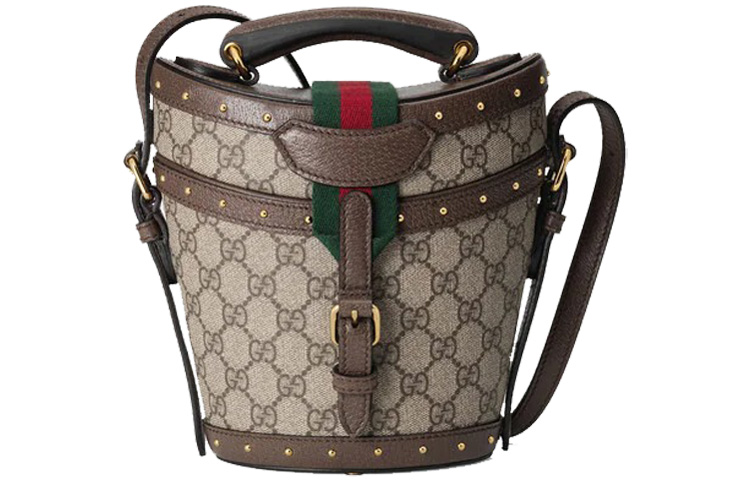 

GUCCI Кожаная шляпа и кепка, сумка-бокс, сумка-ведро, кроссбоди, мини-сумка через плечо унисекс эбони и коричневый