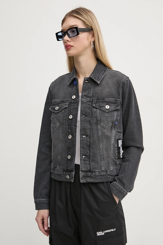 

Джинсовая куртка Karl Lagerfeld Jeans, серый