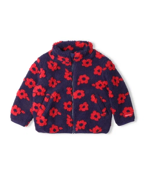 Куртка флористический жаккард с начесом ZOZO Kids розовая — фото 2