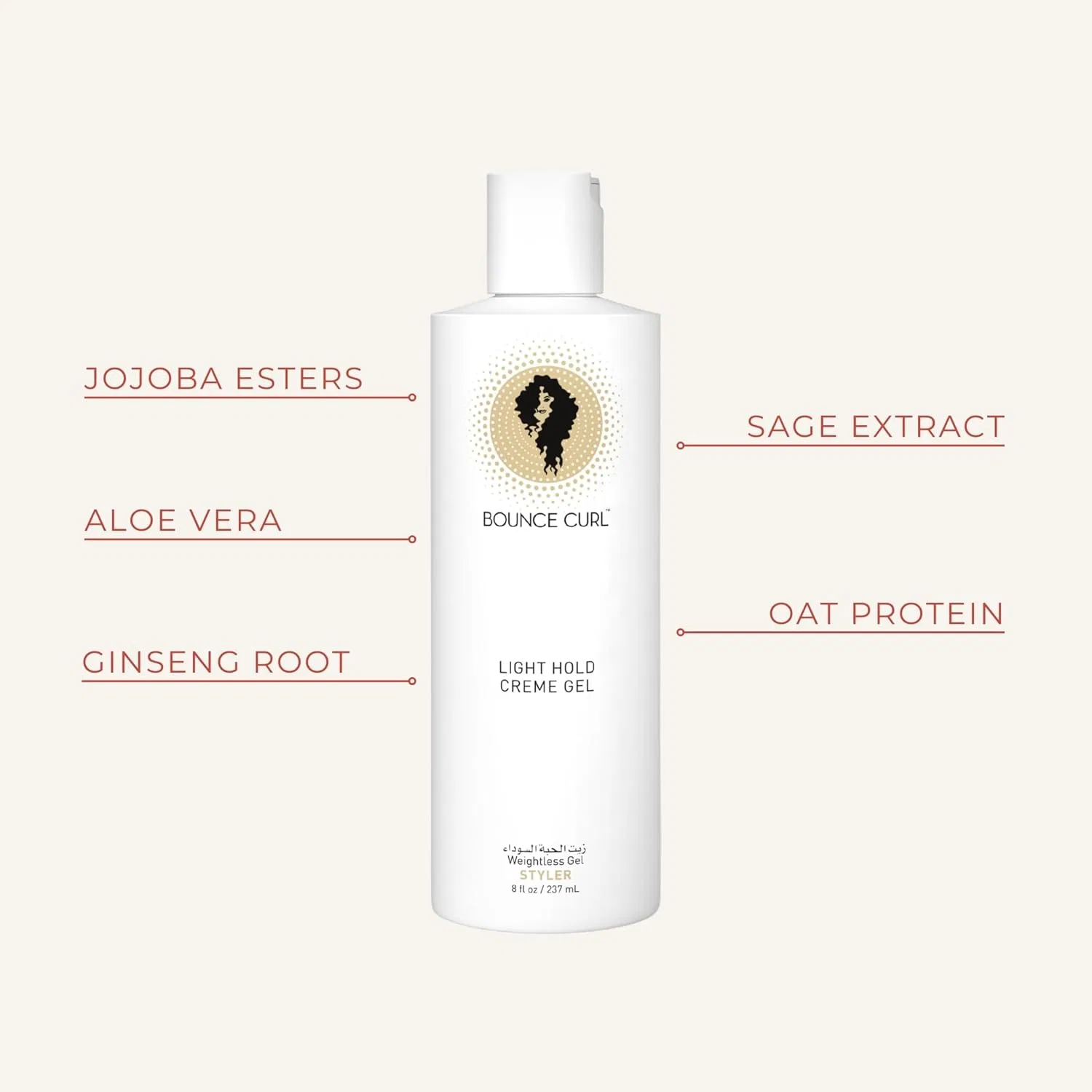 Гель-крем для кудрявых волос легкой фиксации «Light Hold Cream Gel» от Bounce Curl Bounce Curl — фото 3