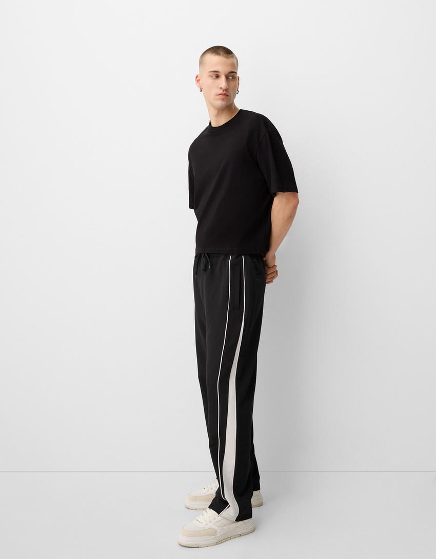 

Технические мешковатые брюки Bershka, черный