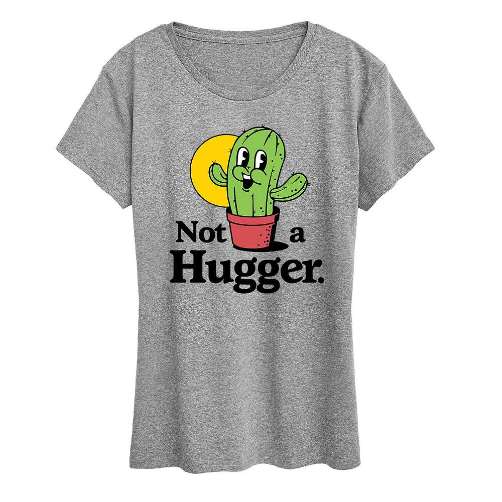 

Женская футболка с рисунком Not A Hugger Licensed Character, цвет Heather Gray