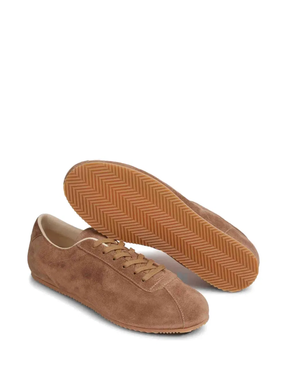 Замшевые кроссовки для вождения Common Projects, коричневый — фото 4