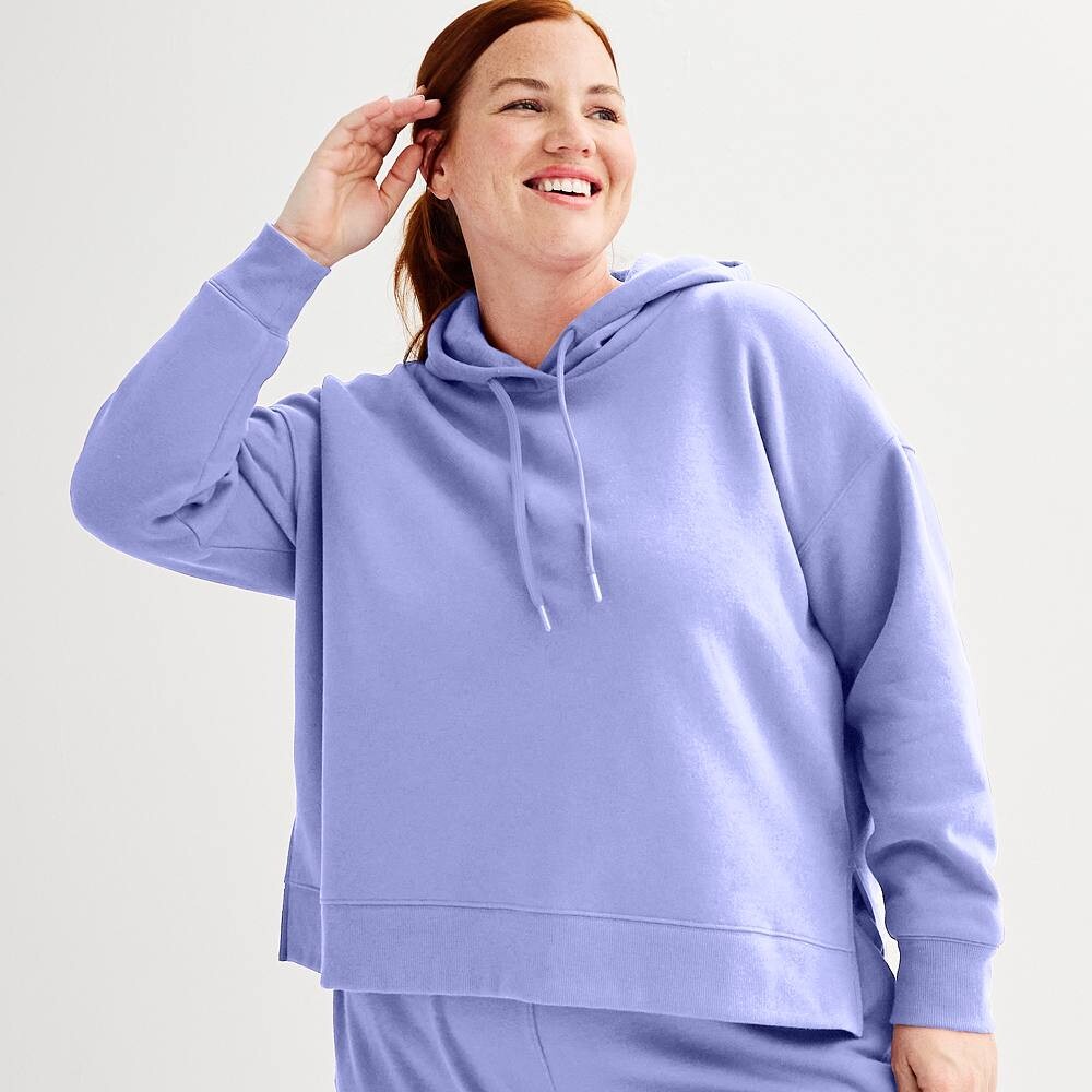 

Ультрамягкая флисовая толстовка Tek Gear больших размеров, цвет Lola Purple