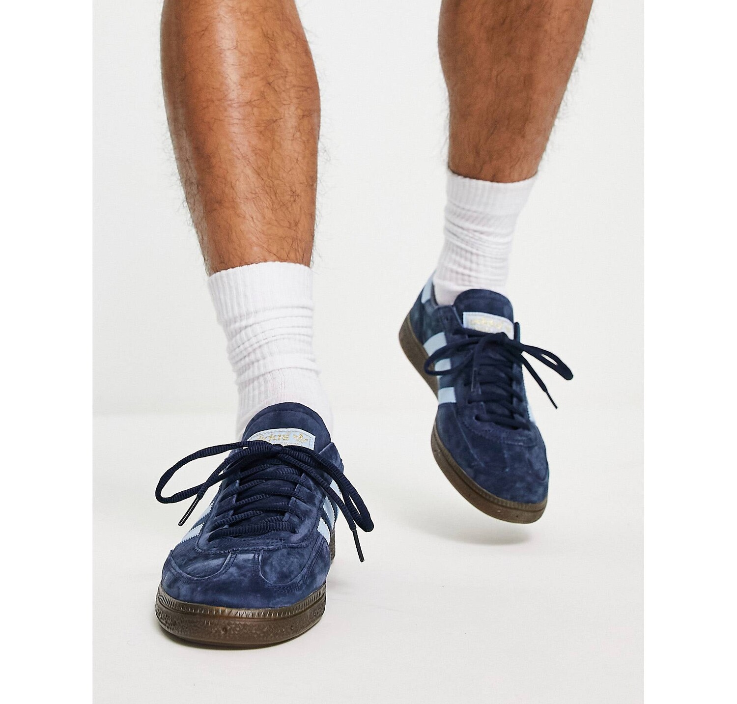Кроссовки мужские Adidas Originals Handball Spezial на резиновой подошве, темно-синий — фото 3