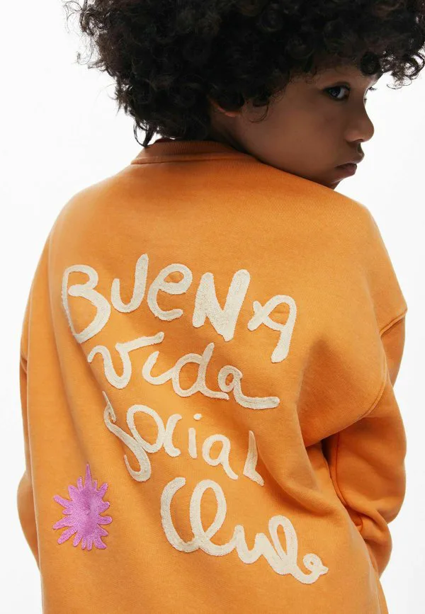 Толстовка с вышивкой в виде солнца Desigual, Orange — фото 3