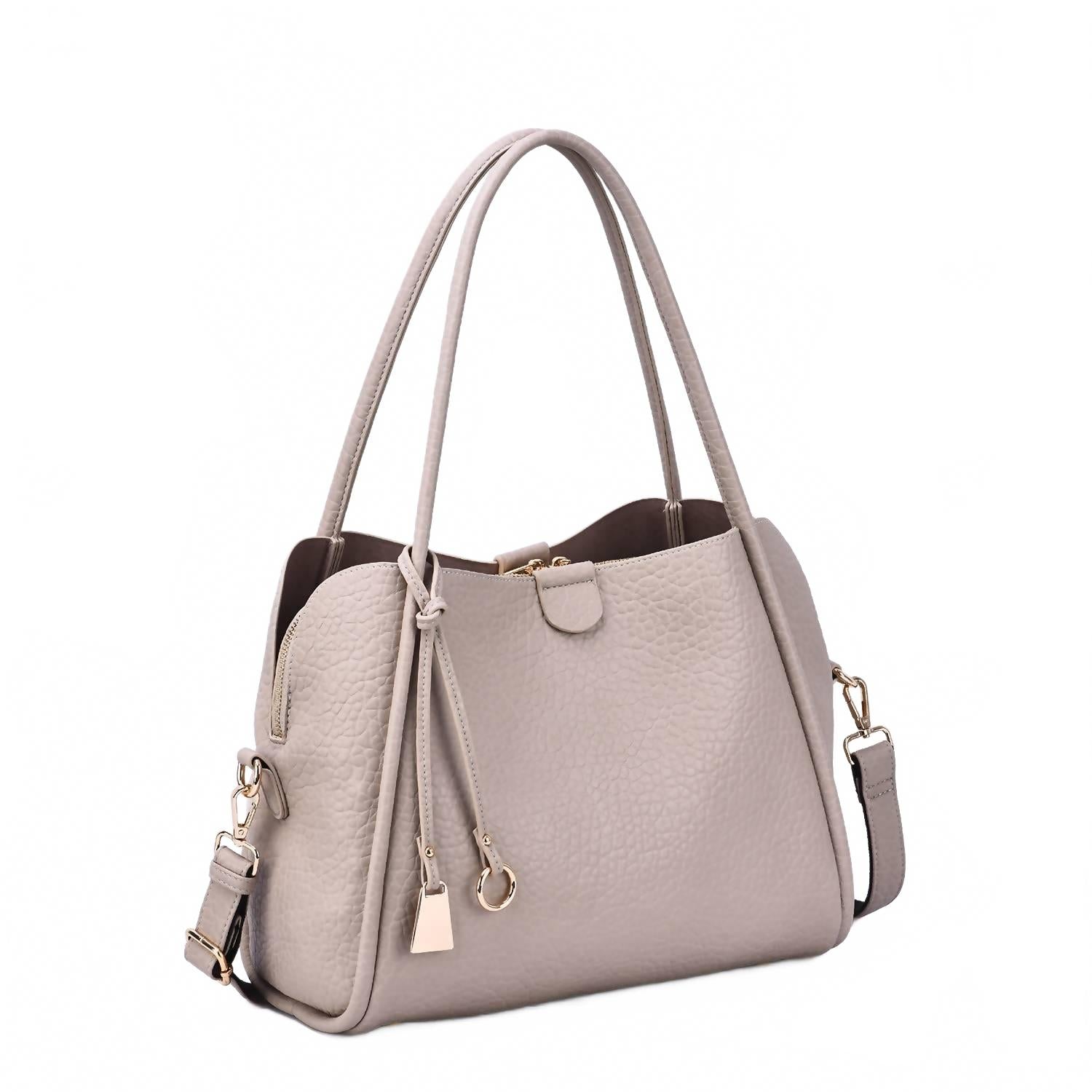 

Женская сумка-сэндвич Sandi с 3 отделениями в светло-бежевом цвете Mellow World