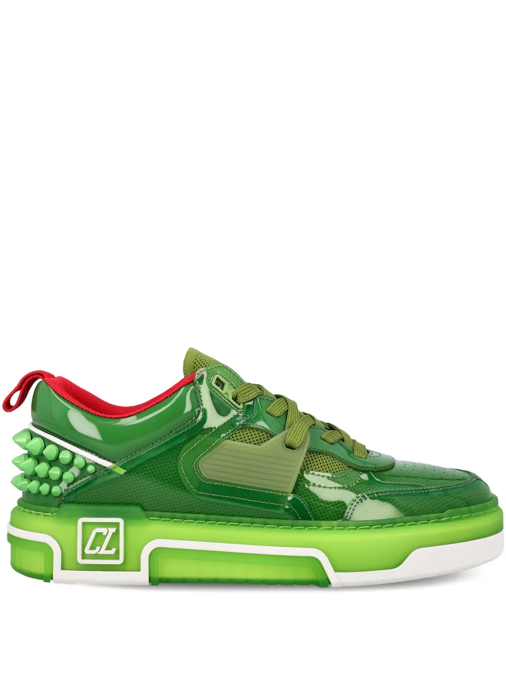 

Кожаные кроссовки Astrocool с шипами Christian Louboutin, зеленый