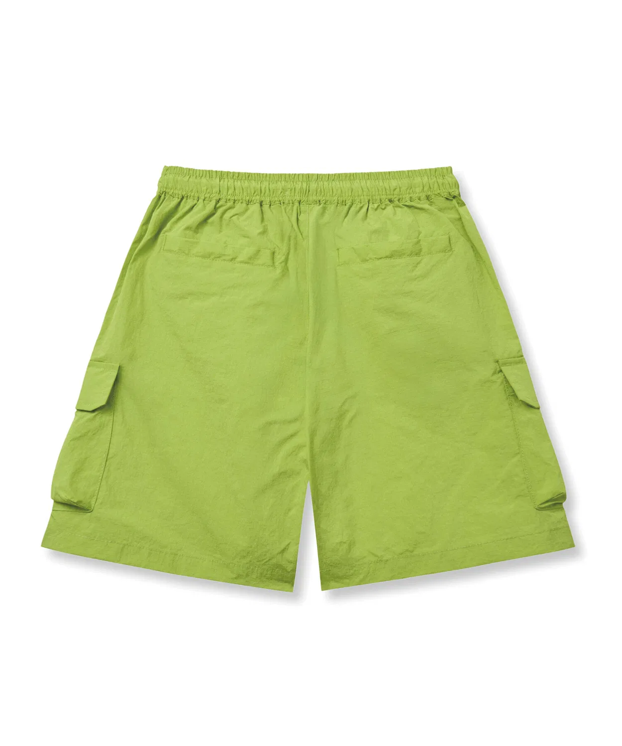 Детские лёгкие утилитарные шорты с этикеткой лаймовые от Brownbreath Kids — фото 3