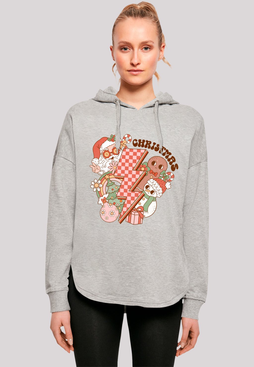 

Толстовка WEIHNACHTEN GROOVY CHRISTMAS FLASH COZY VIBES F4NT4STIC, серый