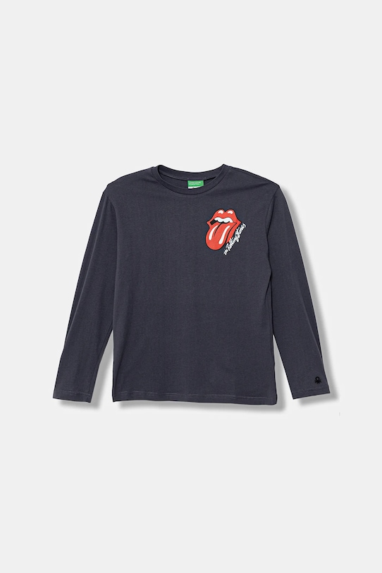 

Детская хлопковая кофта с длинным рукавом United Colors Of Benetton, серый