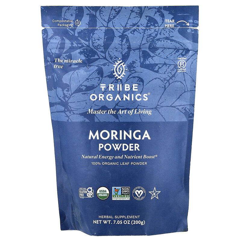

Tribe Organics, Порошок моринги, 200 г (7,05 унции)