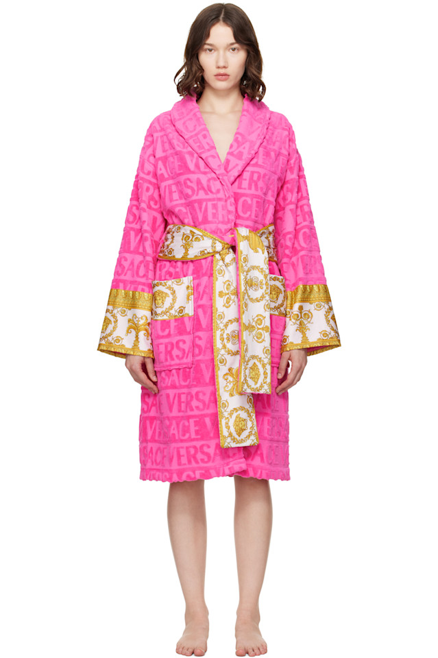 

Банный халат I heart baroque Versace, розовый