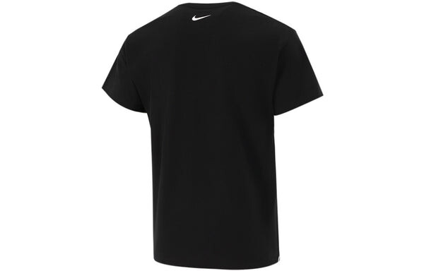 Футболка men's sports running casual printing round neck short sleeve black t-shirt Nike, черный — фото 2