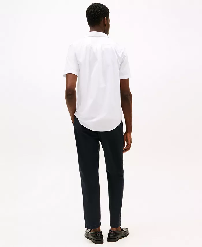 Мужская рубашка с коротким рукавом Flex Poplin Regular Fit Tommy Hilfiger, белый — фото 2