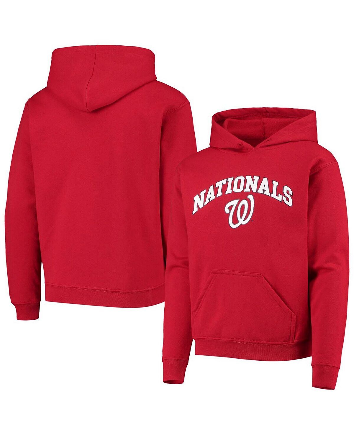 

Красный пуловер с капюшоном из флиса для мальчиков и девочек Big Washington Nationals Stitches