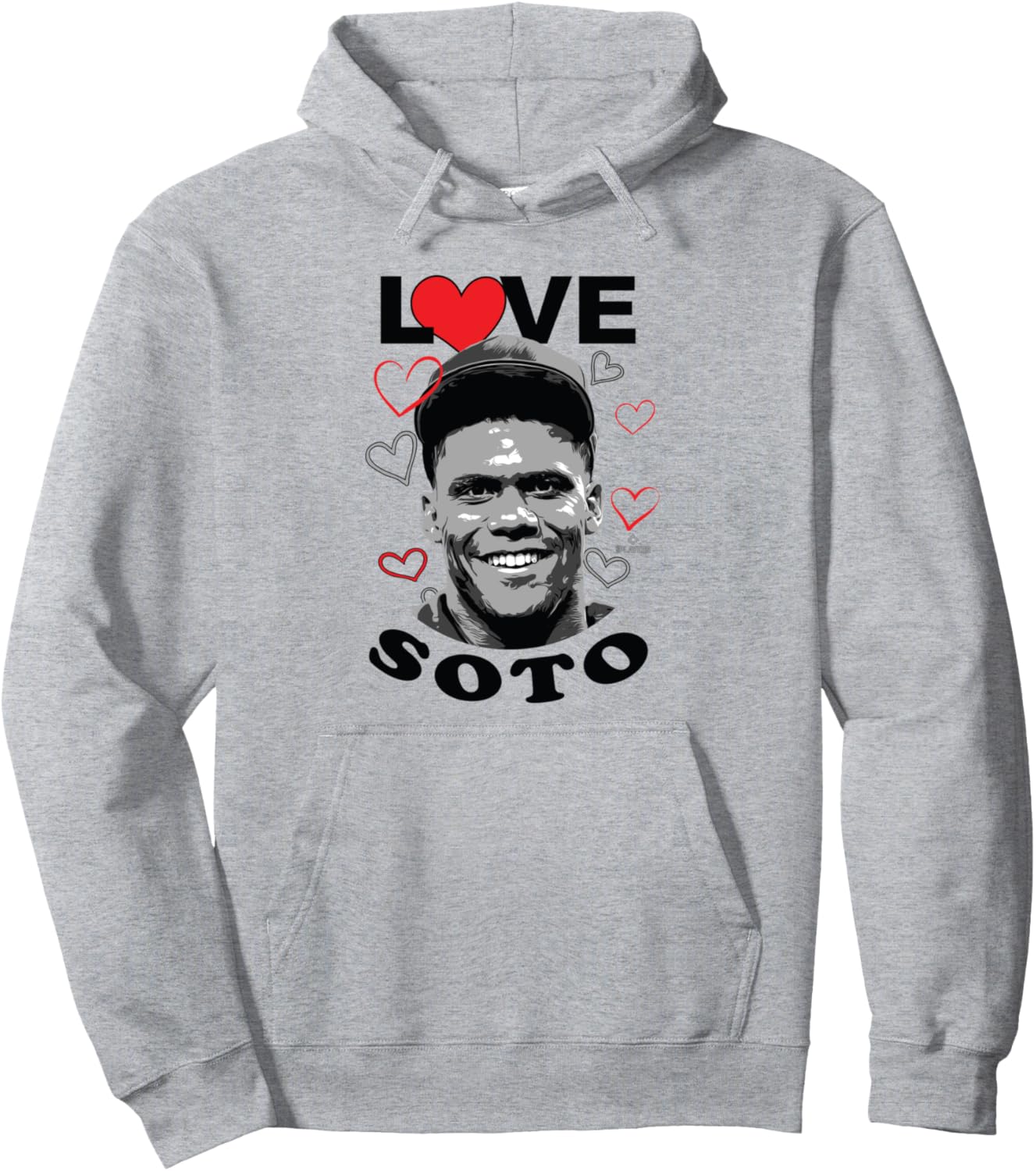 

Худи с надписью «Люблю Хуана Сото, бейсболист из Сан-Диего, MLBPA» Ryno Sports, серый