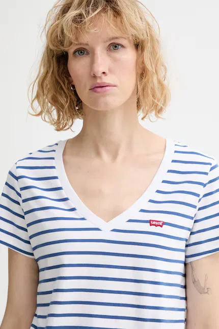 Футболка с V-образным вырезом Perfect V-Neck Levi's, синий — фото 4