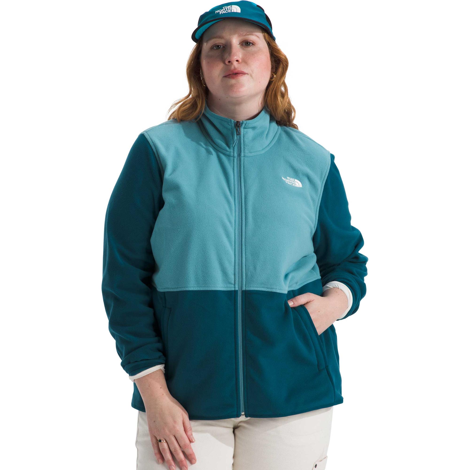 

Женская флисовая куртка Glacier - размер Plus The North Face, Midnight Petrol/Algae Blue