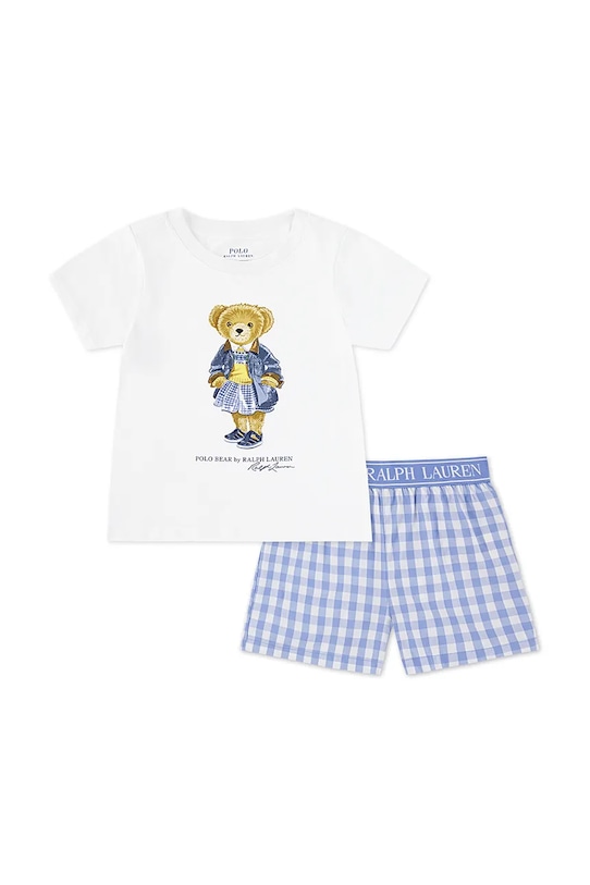 

Детская хлопковая пижама Polo Ralph Lauren, белый