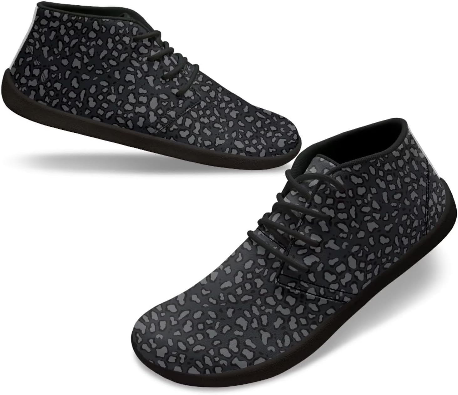 

Мужская обувь для бега с широким носком, водонепроницаемая, слипоны на плоской подошве, удобная, легкая, для бега и походов Xixirimido, Leopard Print