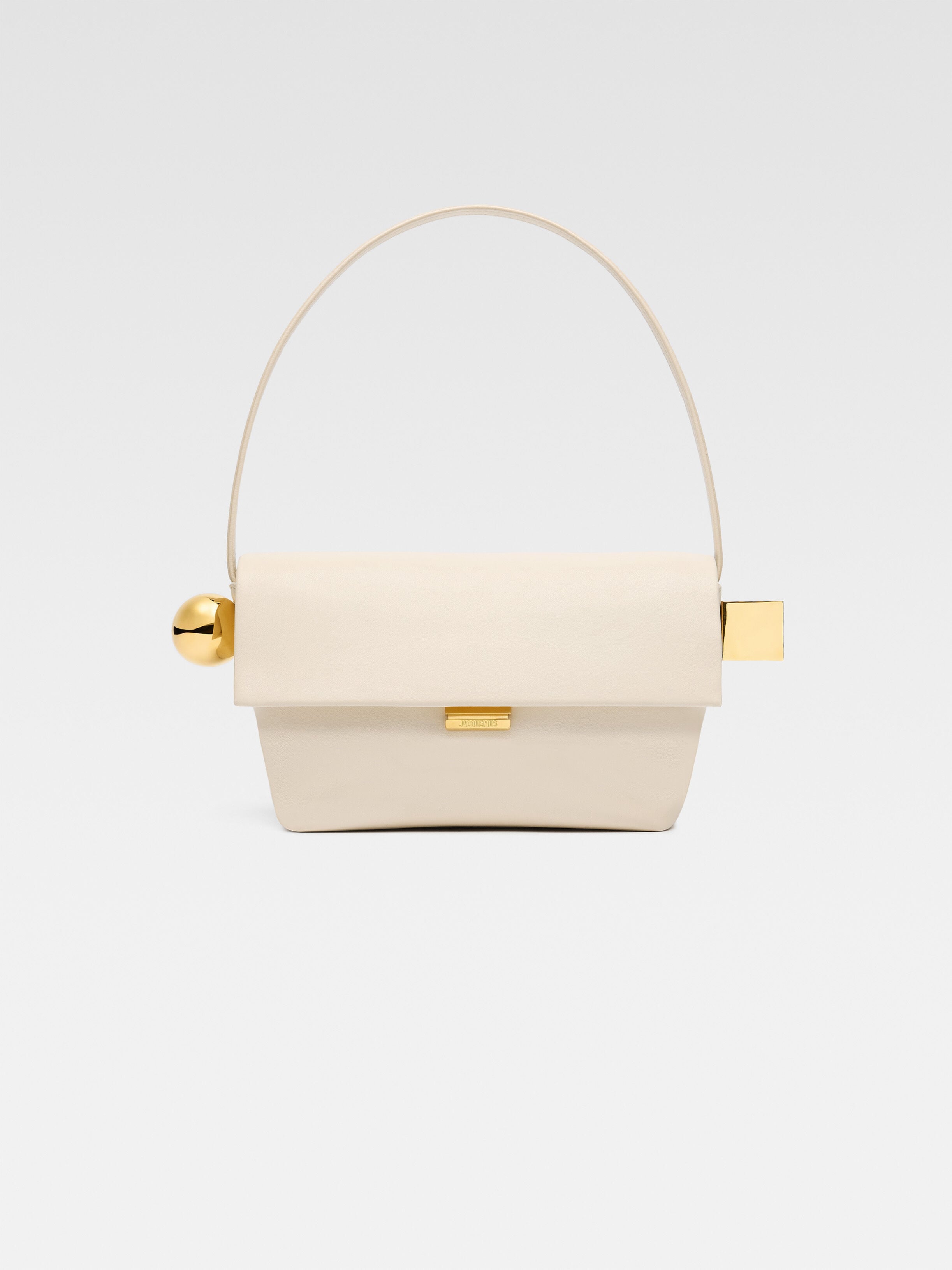 

Сумка через плечо с клапаном JACQUEMUS The Rond Carré, светлый слоновая кость
