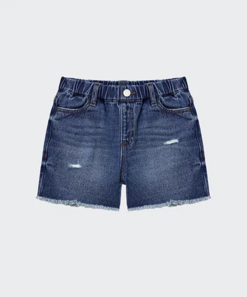 Детские джинсовые шорты MUSINSA STANDARD KIDS с необработанным краем — фото 3