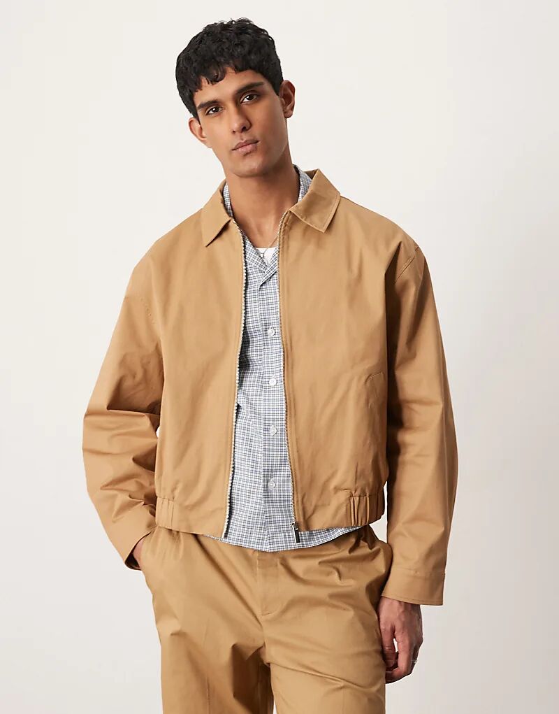 

Элегантная куртка Харрингтон ASOS DESIGN из персикового хлопка цвета верблюжьей шерсти, Оранжевый, Элегантная куртка Харрингтон ASOS DESIGN из персикового хлопка цвета верблюжьей шерсти