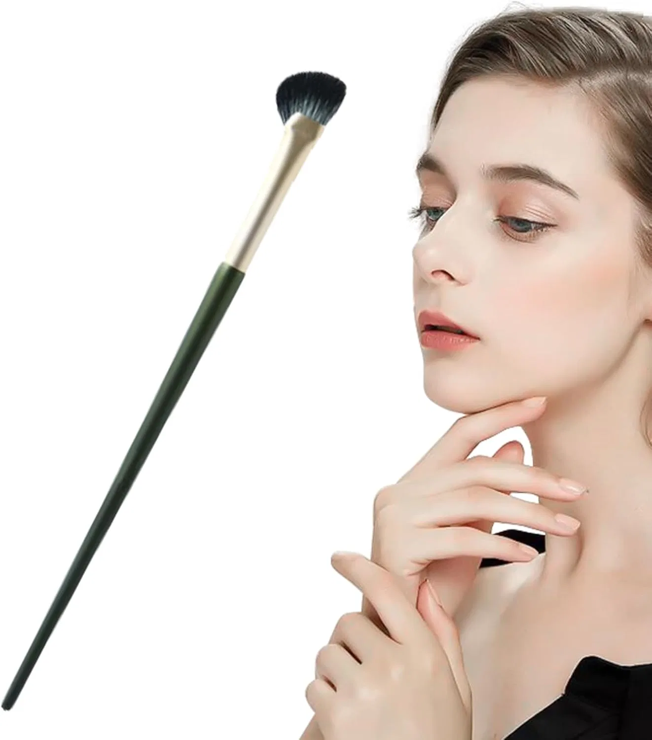 Кисть для контуринга носа Half Fan Nose Shadow Brush, черная
