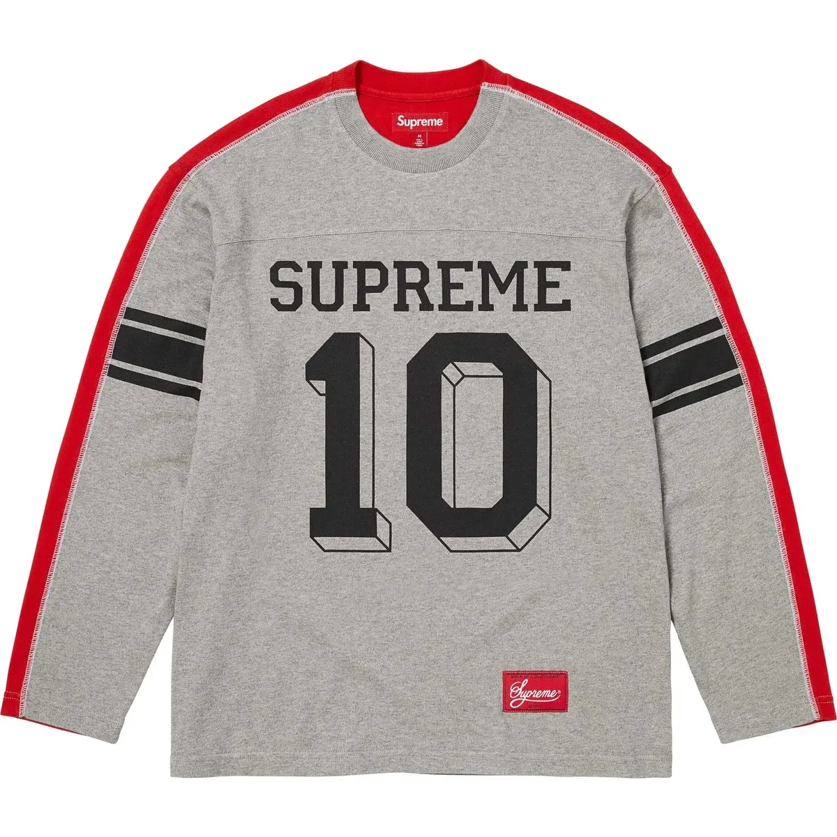 

Футболка Split L/S Football Top Soccer Jersey Unisex Supreme, серый
