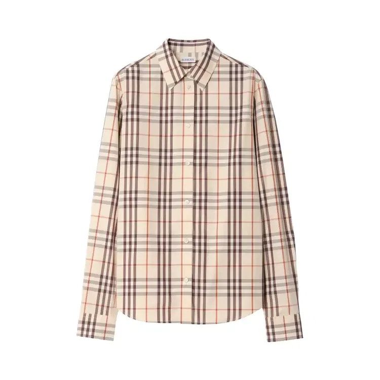 Рубашка Burberry Emma Check, топ, светло-коричневый