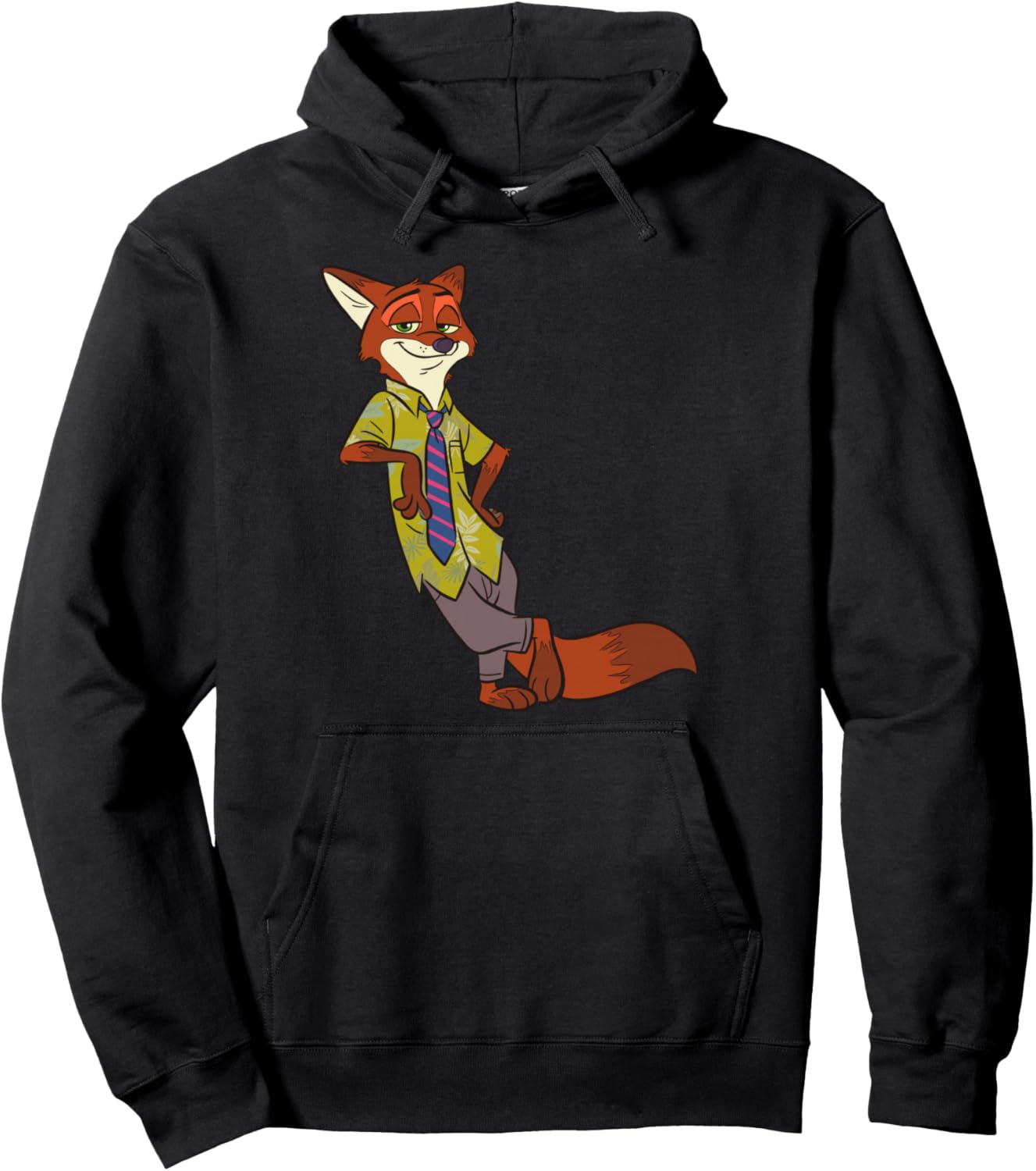 

Худи Disney Zootopia Cool Fox Nick Wild Slanted Hoodie, черная, Черный, Худи Disney Zootopia Cool Fox Nick Wild Slanted Hoodie, черная
