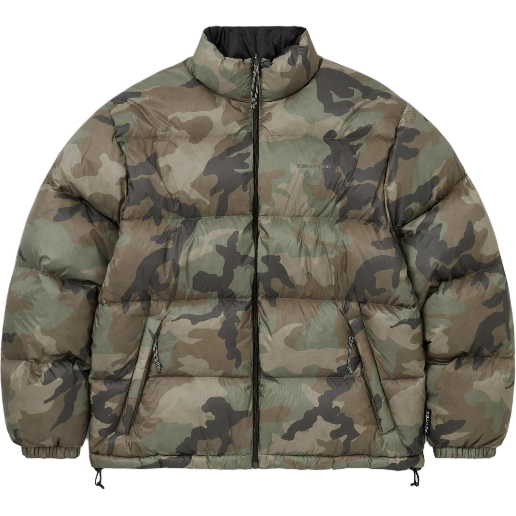

FW25 PERTEX реверсивная пуховая куртка Camo пуховая куртка Unisex Thisisneverthat, хаки/черный