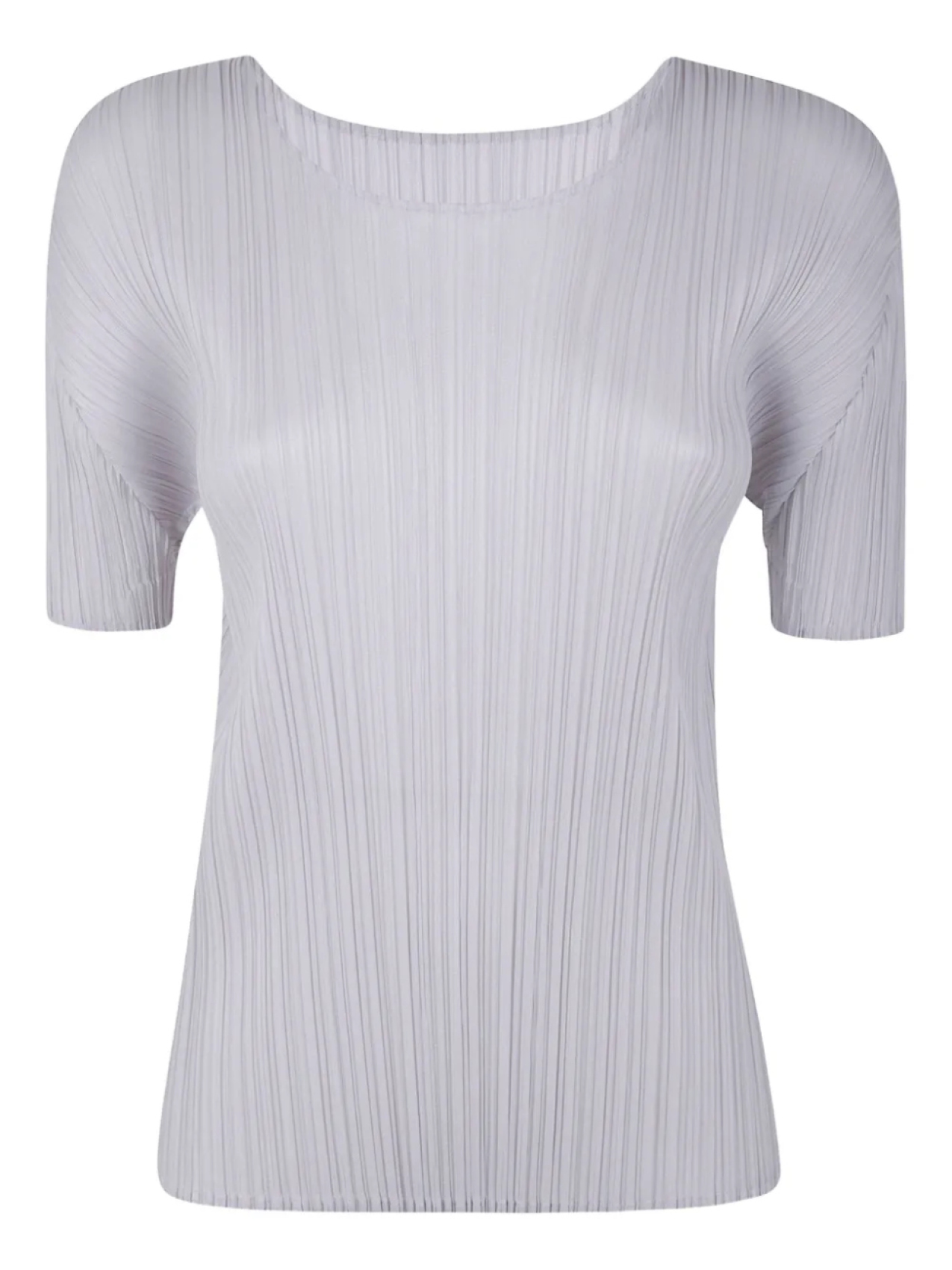

Pleats Please Issey Miyake топ с короткими рукавами и складками, серый