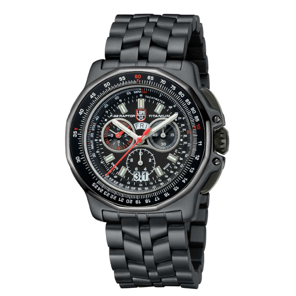 

Мужские кварцевые часы Luminox F-22 Raptor 44 мм, черный